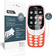 dipos I 2x Pantserfolie helder geschikt voor Nokia 3310 Beschermfolie 9H screen-protector