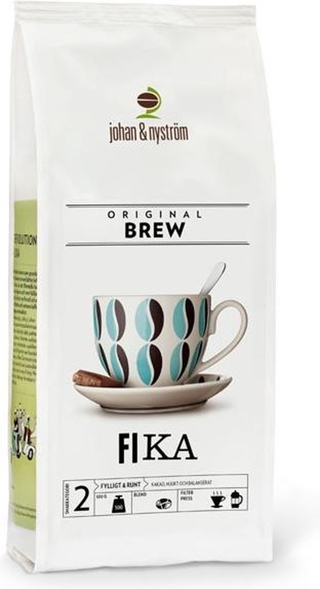 Johan & Nyström - Fika - Ground Coffee - Gemalen Fika Koffie - 500gr (filter koffie blend voor Moccamaster en handmatige zetmethodes)