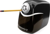 ACROPAQ - Elektrische puntenslijper - Professionele puntenslijper, 6 gaten voor dikke en dunne potloden - Puntenslijper - Zwart