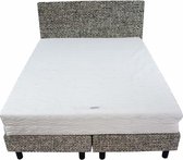 Bedworld Boxspring 140x220 - Medium - Tweedlook - Licht grijs (M92)