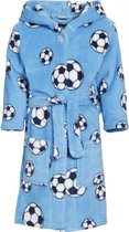 badjas Soccer junior fleece blauw maat 98/104
