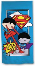 strandlaken Superman junior 70 x 140 cm katoen blauw