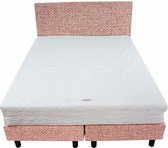 Bedworld Boxspring 140x200 - Medium - Tweedlook - Licht roze (M61)