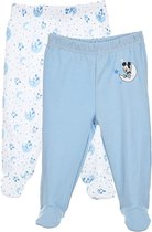 Disney Baby Mickey Mouse | 2 leggingsbroeken | Blauw/Wit | 9 maanden | 71 cm | 8 kg | Katoen/Polyester