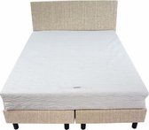 Bedworld Boxspring 140x220 - Medium - Waterafstotend fijn - Licht beige (MV02)