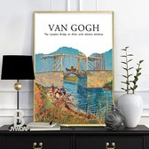 Allernieuwste Canvas Schilderij Vincent Van Gogh Tentoonstelling Brug van Langlois - Langlois Bridge - postimpressionisme, expressionisme - Kleur - 50 x 70 cm