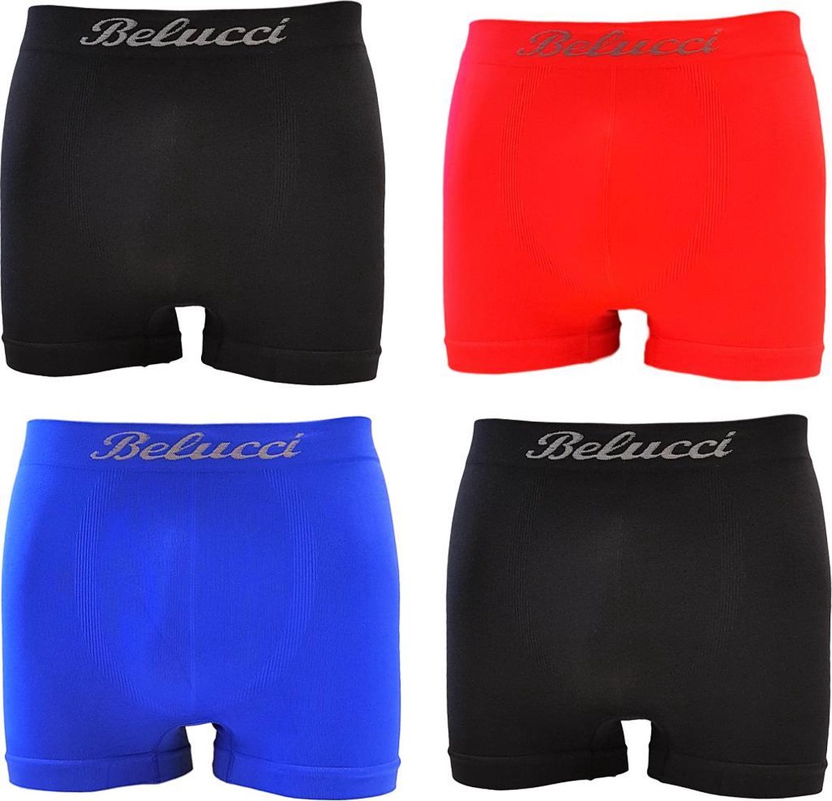 Belucci heren boxershorts microfiber (4pack) maat M/L