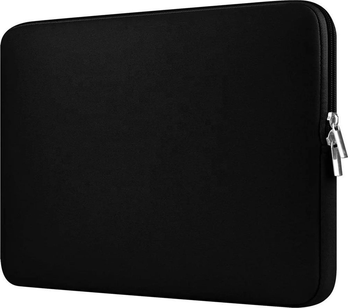 14,6 inch – laptopsleeve – soft touch – kleur zwart- Ultra Licht-Notebook Tas - Dubbele Ritssluiting