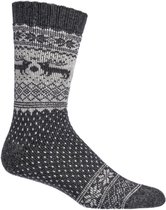 Noors wollen sokken met Marino en Apalca wol, 2 paar, antracietgrijs, maat 35/38