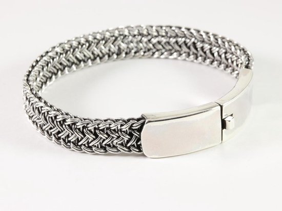 Boccia 03059-01 Titanium Schakelarmband Met Rechthoekige Schakels Lengte 21 Cm