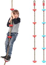 Shifters-Klimtouw Schommel Met Voet Houder Platform En Schijf Schommel Set-voor Kinderen Buiten Boom Achtertuin Speeltuin Schommel-Red