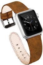 Apple Watch bandje zacht soepel bruin vintage leer 38/40 mm