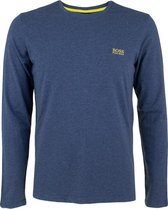 Hugo Boss embroidery logo O-hals shirt long sleeve blauw II - L