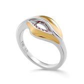 Orphelia - ZR-7520/58 Dames Ring - maat 58 - Zilver/Goud