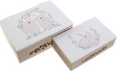 Set decoratieve dozen DKD Home Decor Hout MDF (17 x 12 x 6 cm)