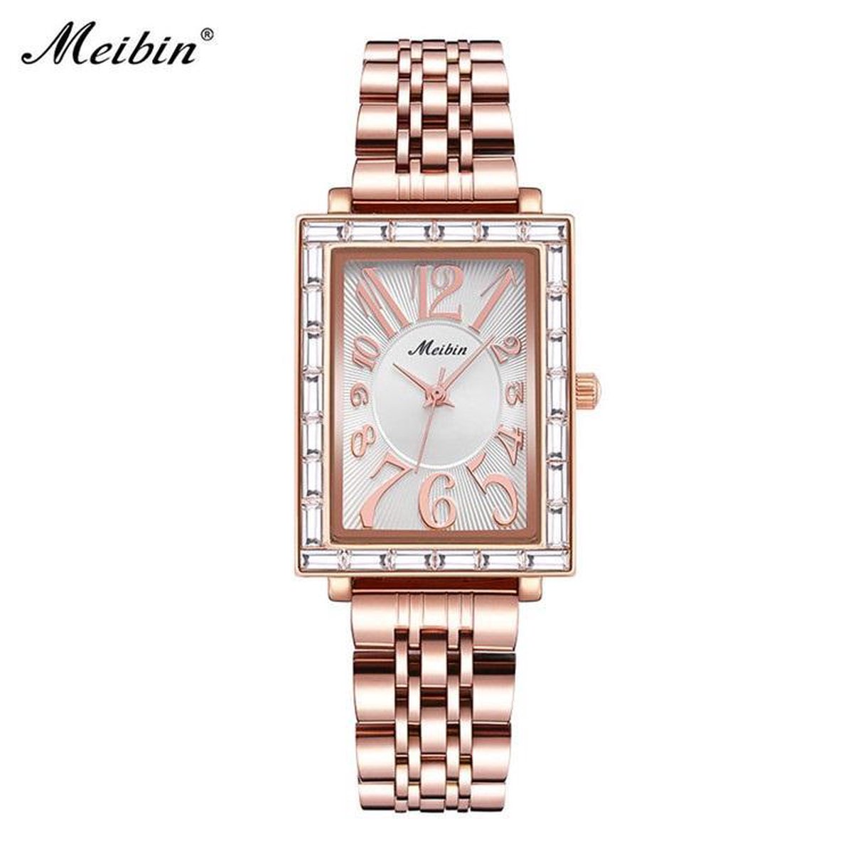 Longbo - Meibin - Dames Horloge - Rosé/Zilver - 26*34mm (Productvideo)