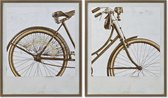 Schilderij DKD Home Decor Kristal Canvas Fiets (69 x 3 x 83 cm)