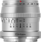 TT Artisan - Cameralens - 50 mm F1.2 APS-C voor Nikon Z-vatting, zilver