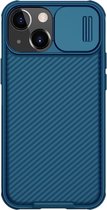 iPhone 13 Mini Blauw Hoesje met Camera bescherming - Nillkin (CamShield Serie) + Cacious Screen Protector