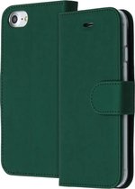 GSMNed - Wallet Softcase iPhone 7/8 Plus groen – hoogwaardig leren bookcase groen -Booktype voor iPhone 7/8 Plus