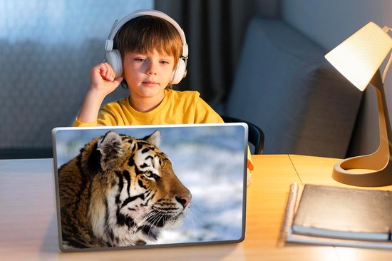 Autocollant pour ordinateur portable - 11,6 pouces - Tigre - Neige - Nature - 30x21cm - Autocollants pour ordinateur portable - Peau pour ordinateur portable - Couverture