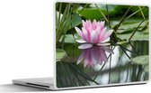 Laptop sticker - 12.3 inch - Bloemen - Lotus - Water - 30x22cm - Laptopstickers - Laptop skin - Cover
