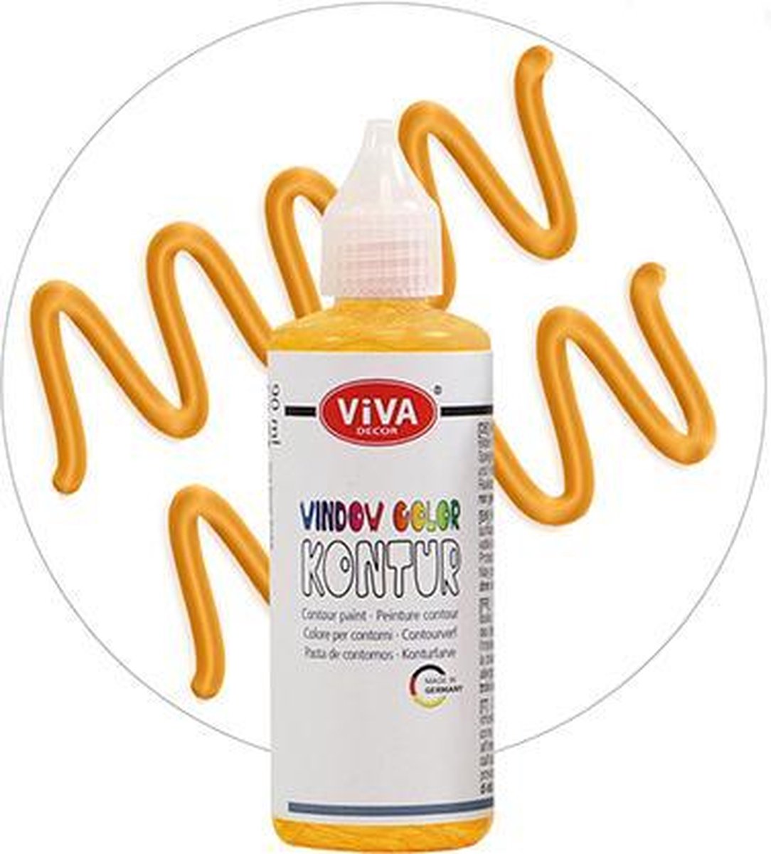 Glasverf - Stickerverf - contour goud - Viva Kids - Windowcolor - 90ml