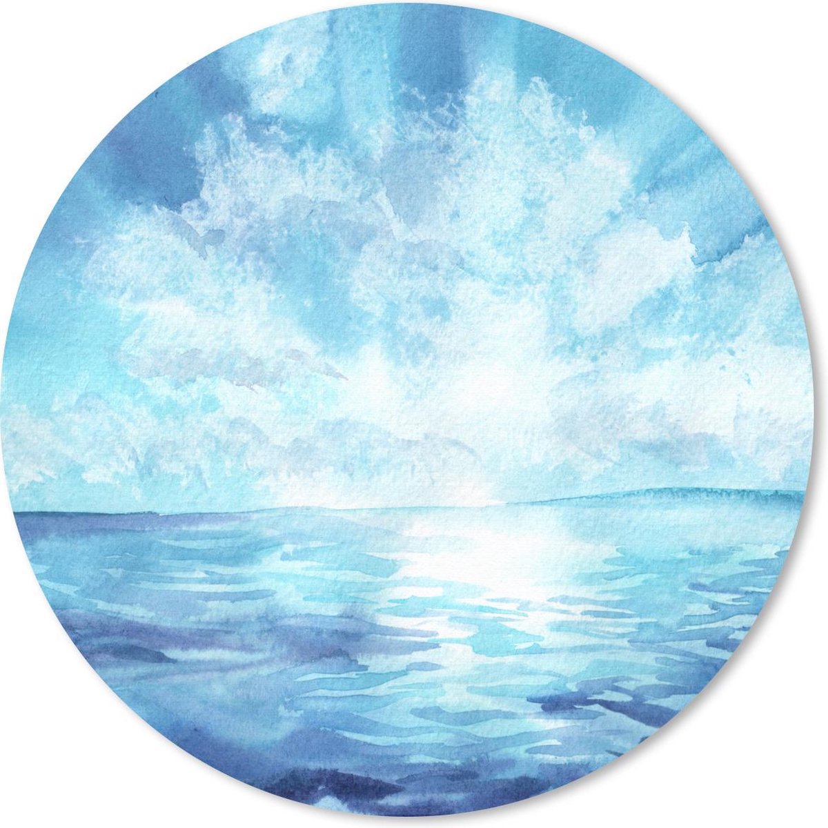 Muismat rond 30x30 cm - Mousepad Zee - Lucht - Zon - Ronde muismatten