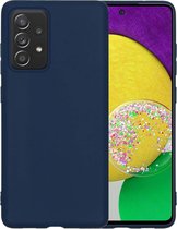 Samsung A52s Hoesje Siliconen Case - Samsung Galaxy A52s Case Hoesje - Samsung A52s Hoes - Donker Blauw