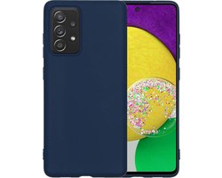 Hoesje - Geschikt voor Samsung Galaxy A52s 5G - Sterk & Shockproof - Hoes Cover - Siliconen Case - Telefoonhoesjes - Donkerblauw