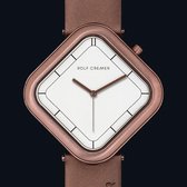 Rolf Cremer - horloge - dames - rosé - bruin - brons - titanium - kalfsleer - cadeautip