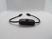 USB-C Verlengkabel 27 cm - met aan/uit knop - Ideaal voor je tablet of smartphone met USB-C aansluiting