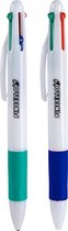 Pincello 4-kleuren Balpen 0,5 Mm Wit/groen/blauw 2 Stuks