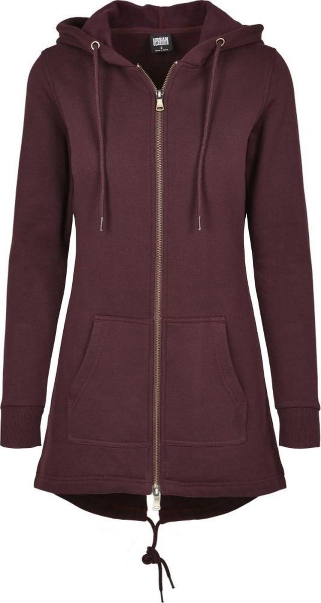Urban Classics Girls Sweat Parka Vest Met Capuchon Kinderen Kids 110 Rood