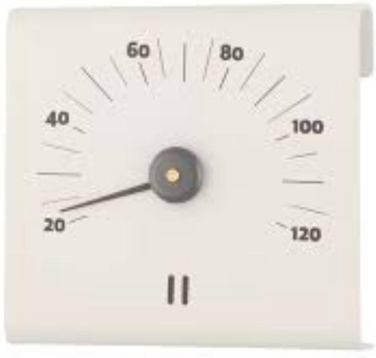 Rento Aluminium Sauna Thermometer vierkant - Wit - Rento