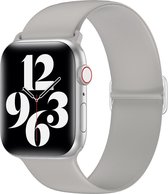 YONO Siliconen Stretch Bandje geschikt voor Apple Watch - 38 mm - 40 - 41 - Grijs