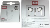 Headset oortjes In-Ear 3.5 mm Jack +Aux 3.5 mm naar Lightning adapter voor Iphone Apple Tablet muziek audio luisteren