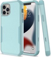 Commuter schokbestendig TPU + pc-beschermhoes voor iPhone 13 Pro (grijs groen)