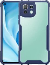 Voor Xiaomi Mi 11 Lite acryl + kleur TPU schokbestendig hoesje (donkerblauw)