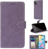 Retro Frosted Horizontale Flip PU Leren Case met Houder & Kaartsleuven & Portemonnee & Fotolijst Voor iPhone 13 Pro (Paars)