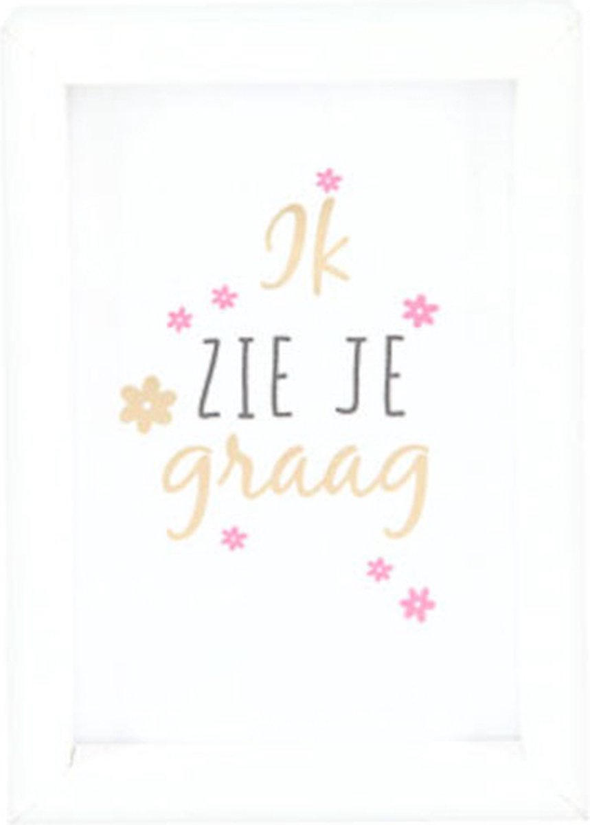 Depesche Fotolijst Compliment 5 X 7 Cm Hout Wit/goud/roze