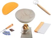 Doughie Rijsmand 23 CM - Inclusief Deegkleed - Perfect voor Zuurdesem Brood - Handgemaakt van Hoogwaardig Rotan - Luxe Afwerking