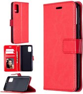 Portemonnee Book Case Hoesje Geschikt voor: Samsung Galaxy A51 / A51 5G rood