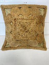 Mycha Ibiza - jute - sierkussen - gevlochten - Boho kussen - 45x45 cm - Cushion 2