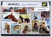 Paarden - Luxe postzegel pakket (A6 formaat) : collectie van 50 verschillende postzegels van paarden – kan als ansichtkaart in een A6 envelop - authentiek cadeau - kado - geschenk