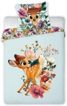 Dekbedovertrek Baby Bambi met bloemen Disney  135x100 2 delig