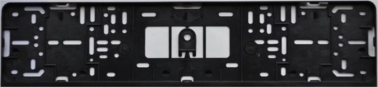 1 + 1 Gratis Kentekenplaathouder voor Auto - Zwart 52 x 11 cm - push - voor NL en BE.