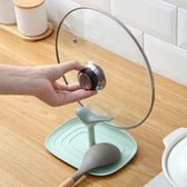 WiseGoods Luxe Pollepel & Deksel Houder - Keuken Accessoires - Multifunctioneel - Design - Cadeau - Spatelpot - Organizer - Groen