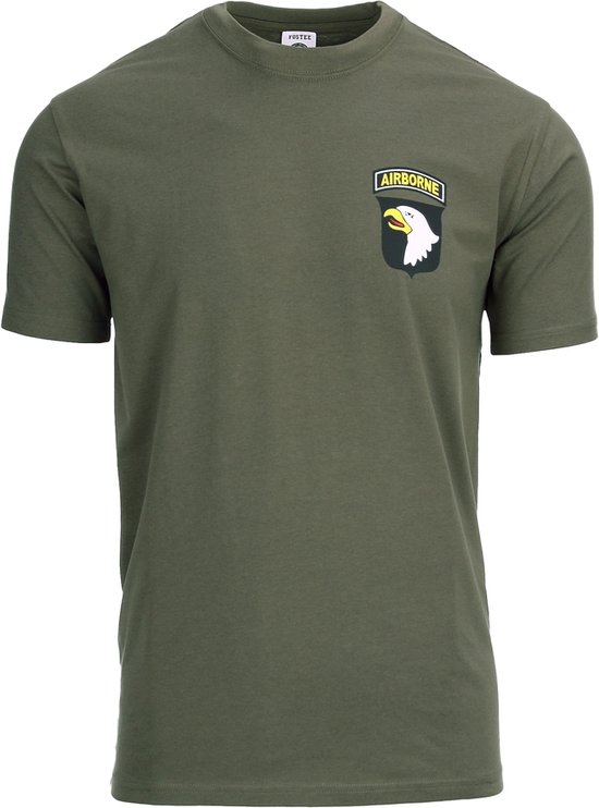 Maglietta Uomo 101st Airborne Division: T-Shirt Con Logo Screaming Eagles, Verde, Taglia S - 3
