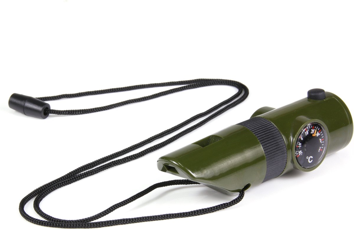 Fosco Tactische Fluit - Groen - 7 Functies